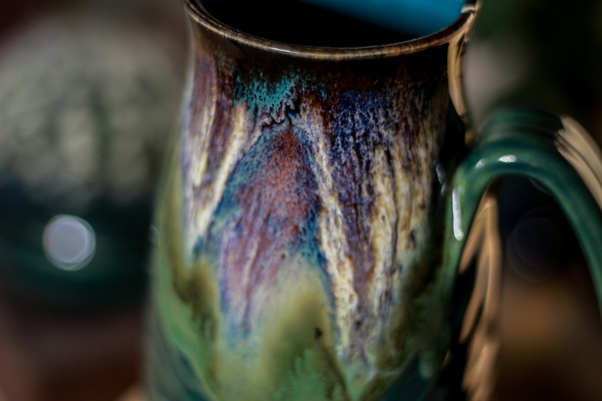 02-C Electric Falls Barely Flared Notched Stein Mug, 16 oz.