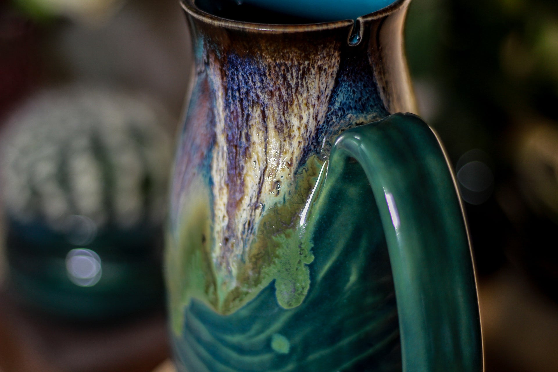 02-C Electric Falls Barely Flared Notched Stein Mug, 16 oz.