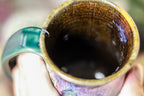 05-D Electric Wave Flared Notched Mug, 14 oz