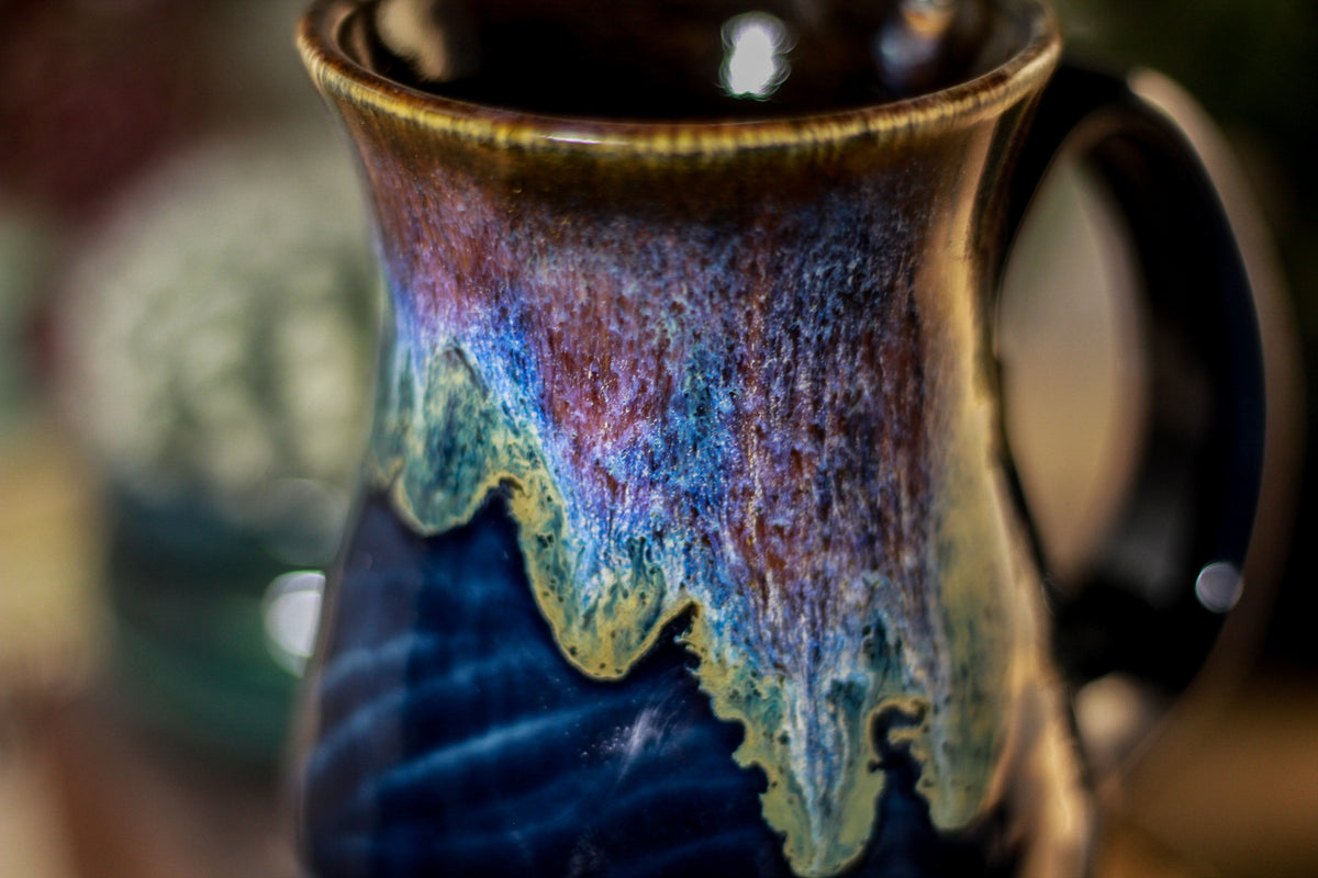 08-D Electric Wave Flared Notched Mug - TOP SHELF, 14 oz