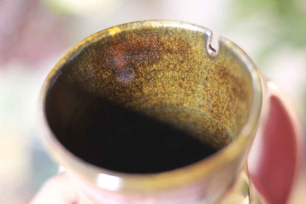 17-A New Earth Barely Flared Notched Crystal Mug, 18 oz.
