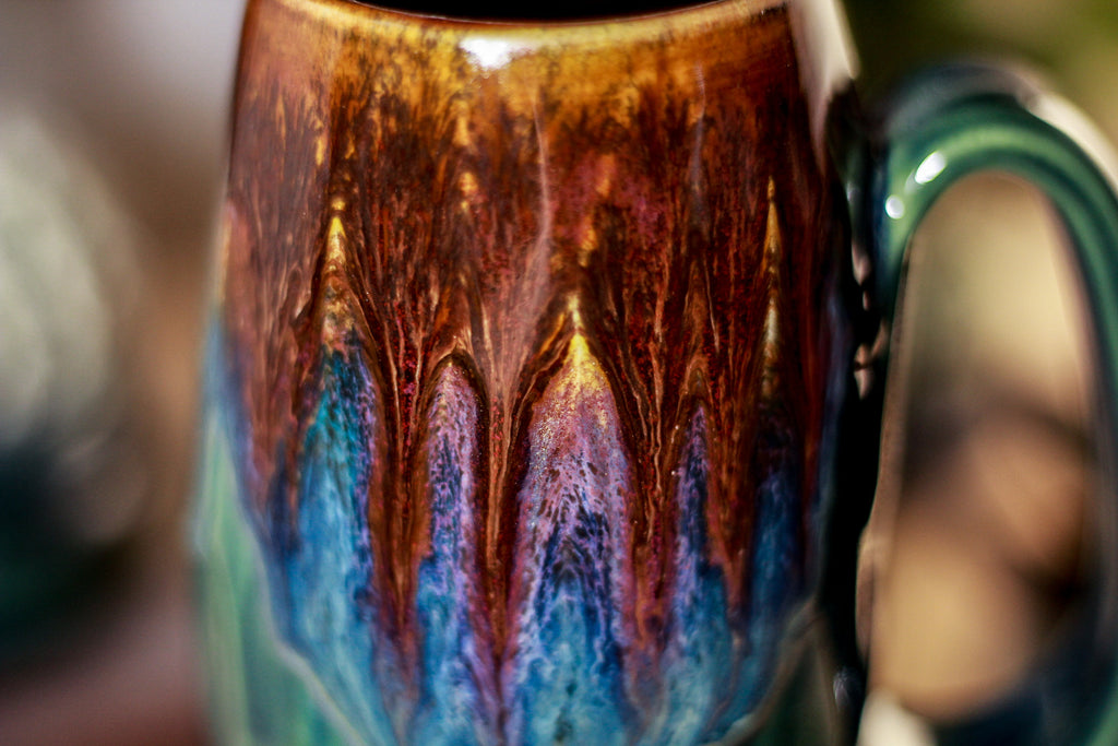 23-B Magenta Haze Notched Crystal Mug, 14 oz.