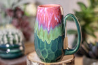 40-C Flaming Phoenix Notched Crystal Mug, 13 oz.