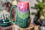40-C Flaming Phoenix Notched Crystal Mug, 13 oz.