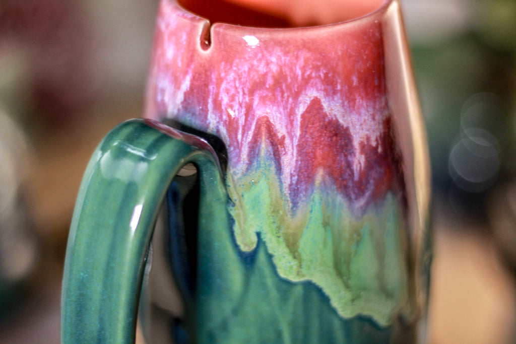 40-C Flaming Phoenix Notched Crystal Mug, 13 oz.