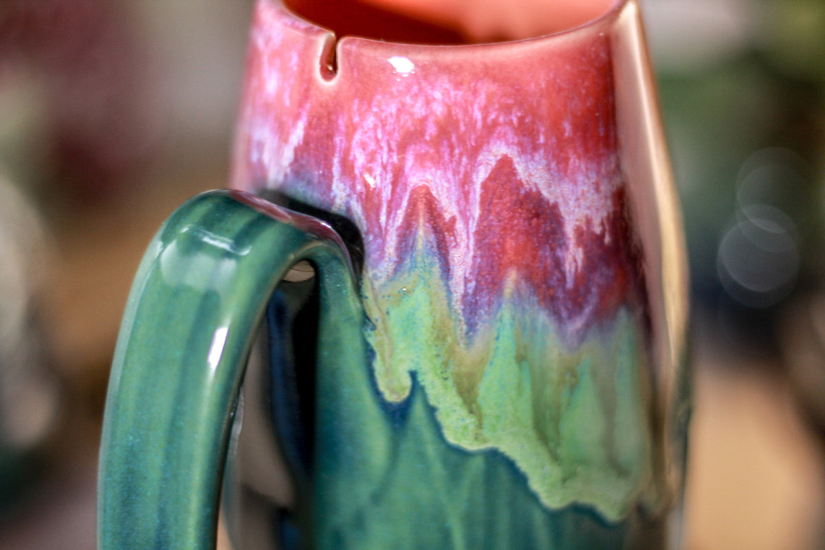 40-C Flaming Phoenix Notched Crystal Mug, 13 oz.