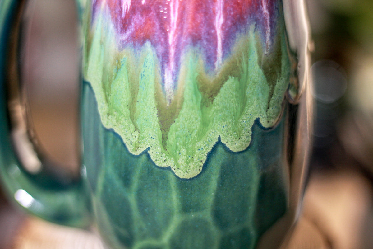 40-C Flaming Phoenix Notched Crystal Mug, 13 oz.