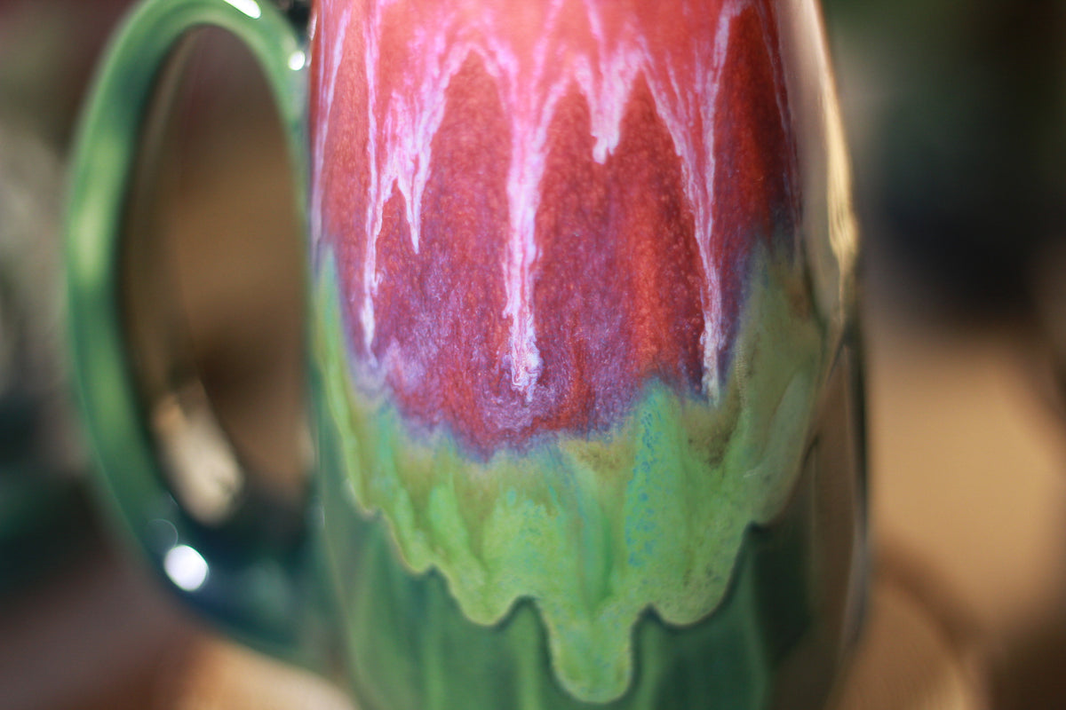 41-C Flaming Phoenix Notched Crystal Mug, 13 oz.