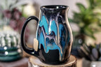 47-E Teal Grotto Barely Flared Notched Mug, 15 oz