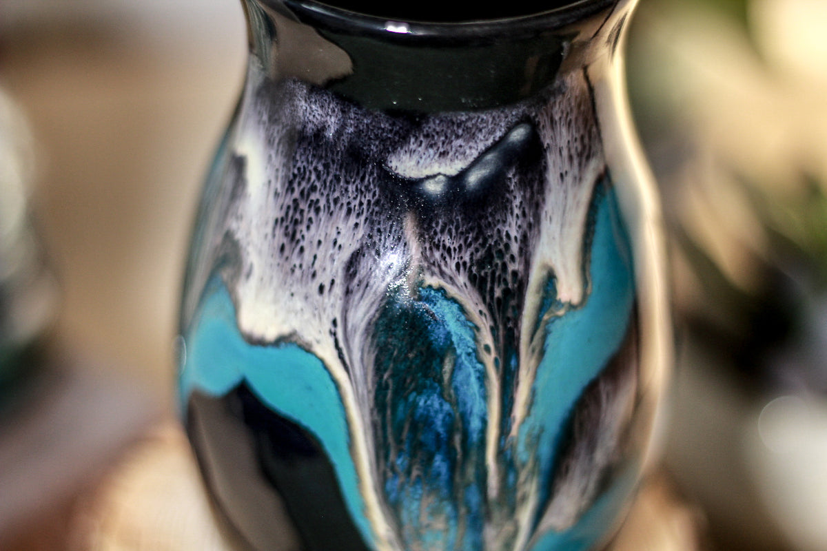 47-E Teal Grotto Barely Flared Notched Mug, 15 oz
