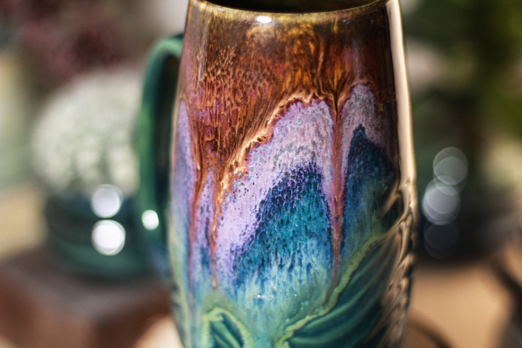 01-B Magenta Haze Notched Textured Mug - TOP SHELF, 16 oz.