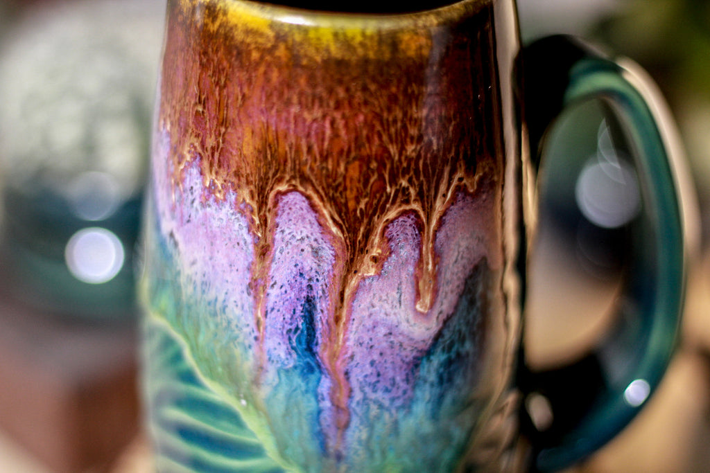 01-B Magenta Haze Notched Textured Mug - TOP SHELF, 16 oz.