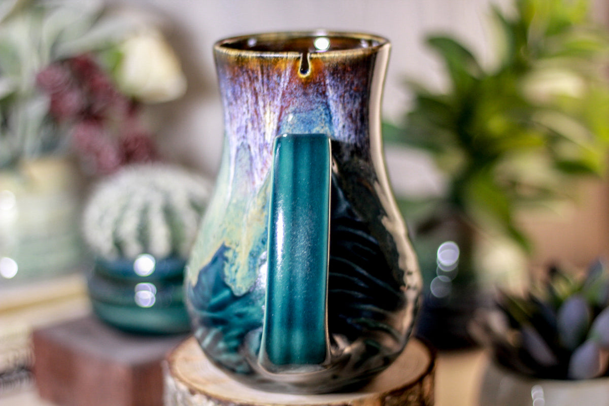 03-D Electric Wave Barely Flared Notched Textured Mug- TOP SHELF, 20 oz