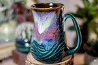 05-B Electric Haze Barely Flared Notched Textured Mug, 14 oz.