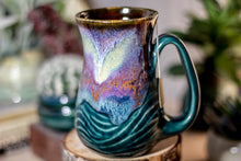 Load image into Gallery viewer, 05-B Electric Haze Barely Flared Notched Textured Mug, 14 oz.