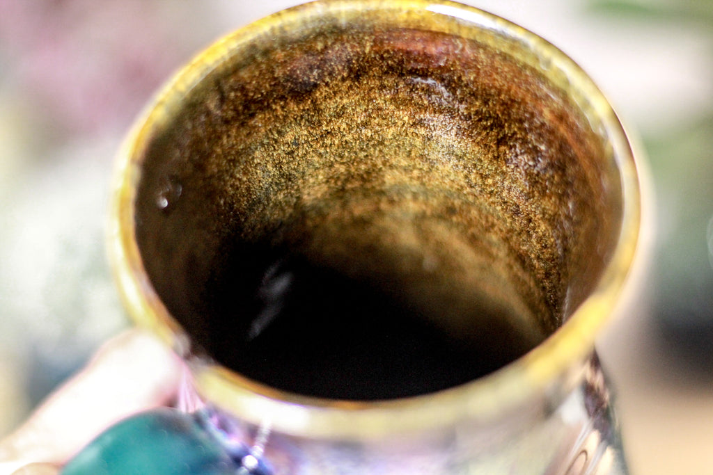 05-B Electric Haze Barely Flared Notched Textured Mug, 14 oz.