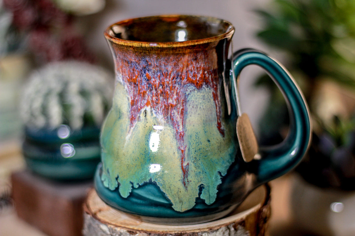 10-C Prototype Barely Flared Notched Textured Mug, 14 oz.