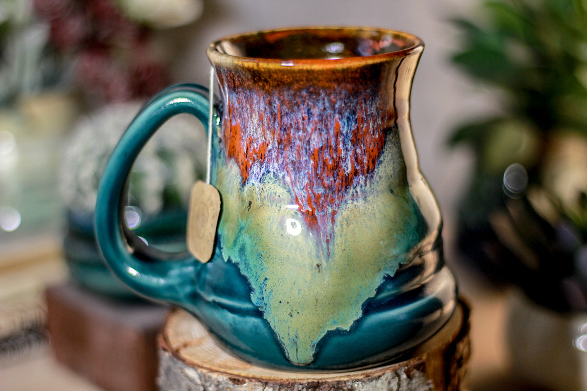 10-C Prototype Barely Flared Notched Textured Mug, 14 oz.