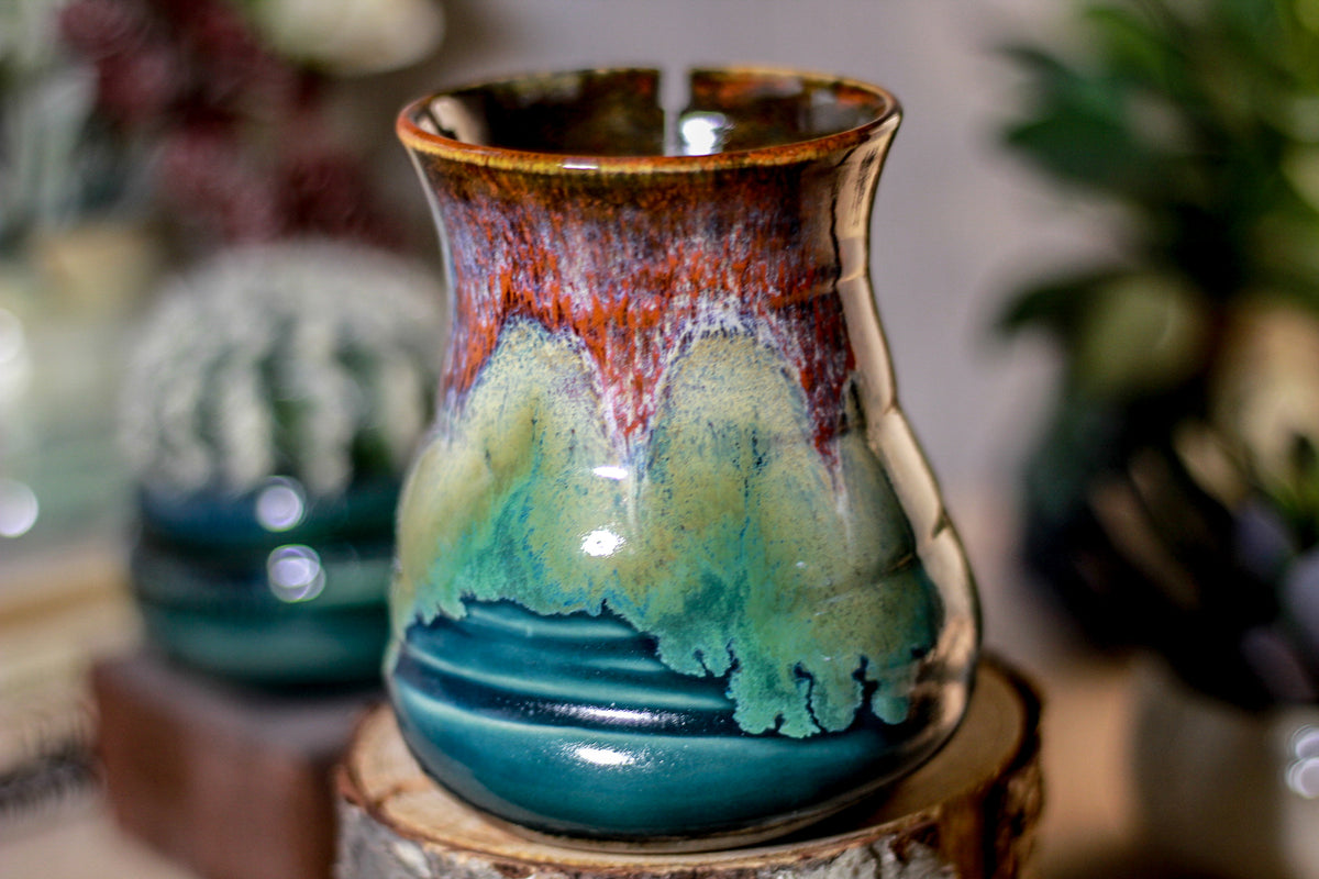 10-C Prototype Barely Flared Notched Textured Mug, 14 oz.
