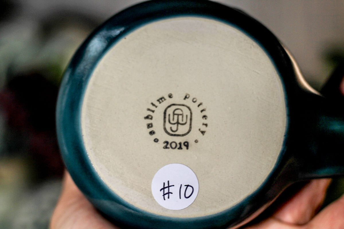 10-C Prototype Barely Flared Notched Textured Mug, 14 oz.