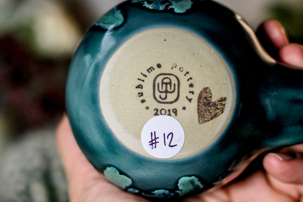 12-A PROTOTYPE Barely Flared Notched Textured Mug - ODDBALL, 15 oz. - 15% off