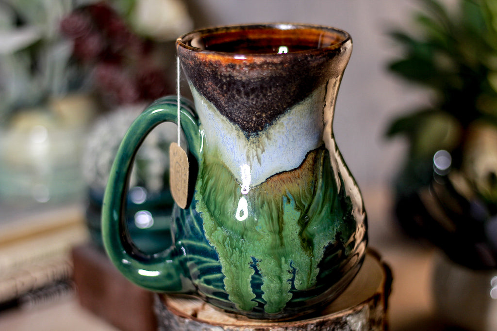 14-B Copper Agate Barely Flared Notched Textured Mug - ODDBALL, 14 oz. - 20% off