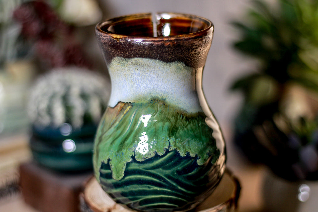 14-B Copper Agate Barely Flared Notched Textured Mug - ODDBALL, 14 oz. - 20% off