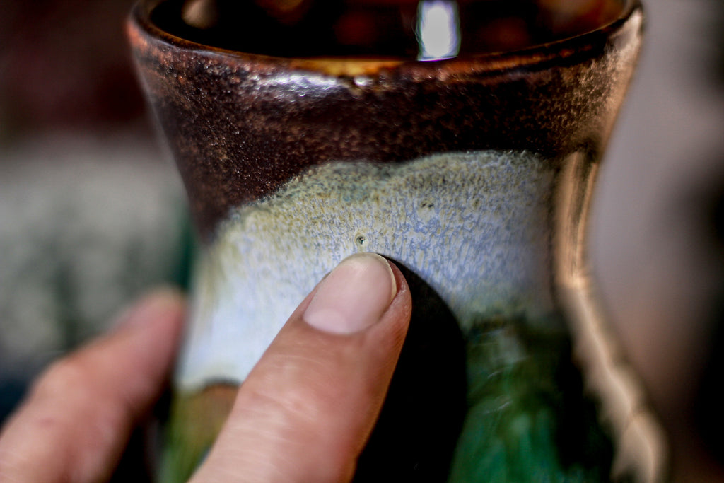 14-B Copper Agate Barely Flared Notched Textured Mug - ODDBALL, 14 oz. - 20% off
