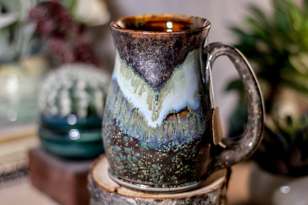 15-B Copper Agate Barely Flared Notched Stein Mug - ODDBALL MISFIT, 15 oz. - 15% off