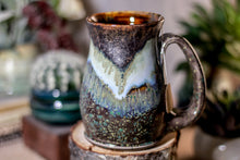 Load image into Gallery viewer, 15-B Copper Agate Barely Flared Notched Stein Mug - ODDBALL MISFIT, 15 oz. - 15% off