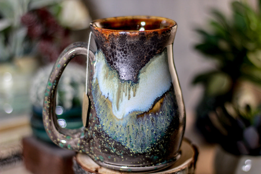 15-B Copper Agate Barely Flared Notched Stein Mug - ODDBALL MISFIT, 15 oz. - 15% off