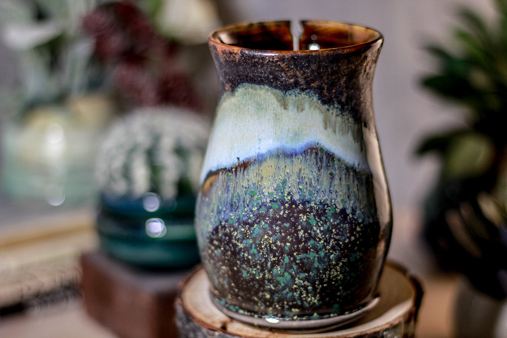 15-B Copper Agate Barely Flared Notched Stein Mug - ODDBALL MISFIT, 15 oz. - 15% off