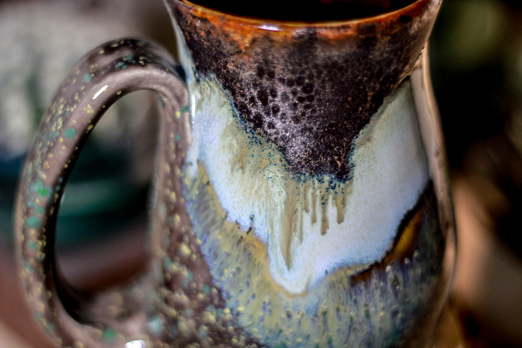 15-B Copper Agate Barely Flared Notched Stein Mug - ODDBALL MISFIT, 15 oz. - 15% off