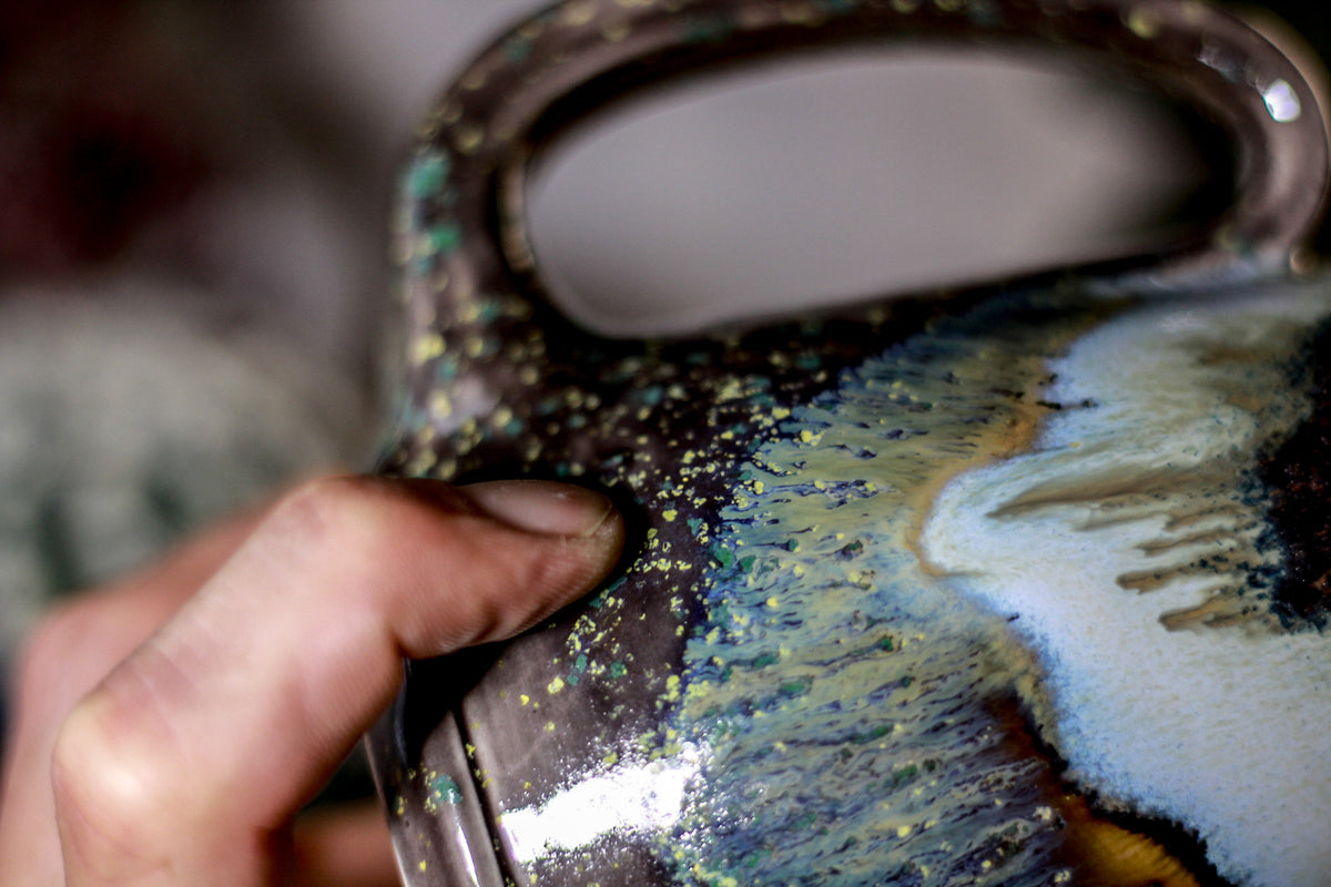 15-B Copper Agate Barely Flared Notched Stein Mug - ODDBALL MISFIT, 15 oz. - 15% off