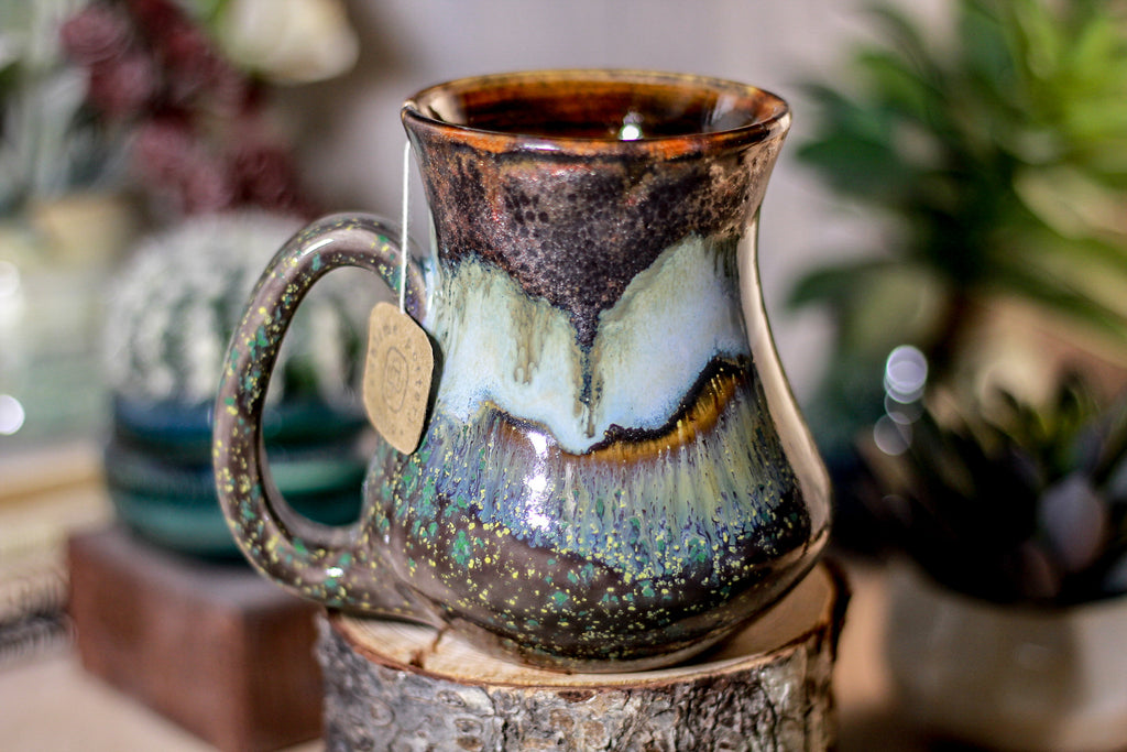 17-B Copper Agate Barely Flared Notched Mug - ODDBALL MISFIT, 14 oz. - 15% off