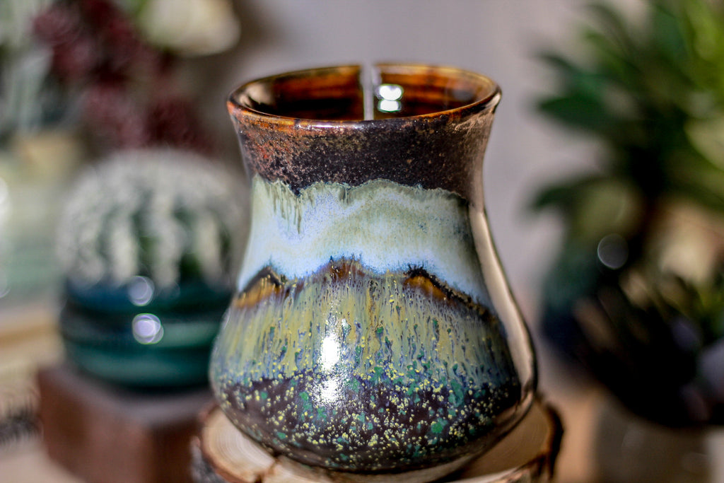 17-B Copper Agate Barely Flared Notched Mug - ODDBALL MISFIT, 14 oz. - 15% off