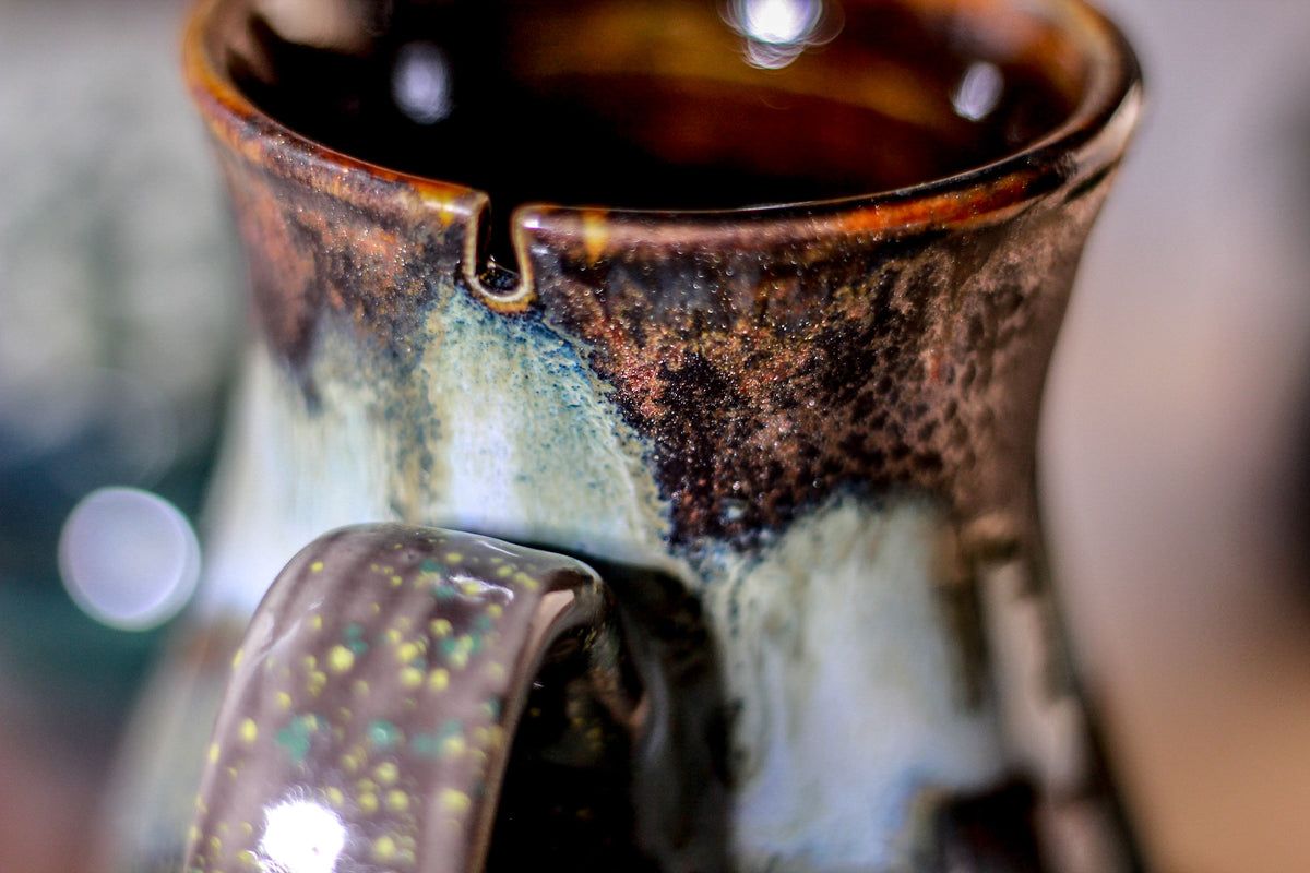 17-B Copper Agate Barely Flared Notched Mug - ODDBALL MISFIT, 14 oz. - 15% off