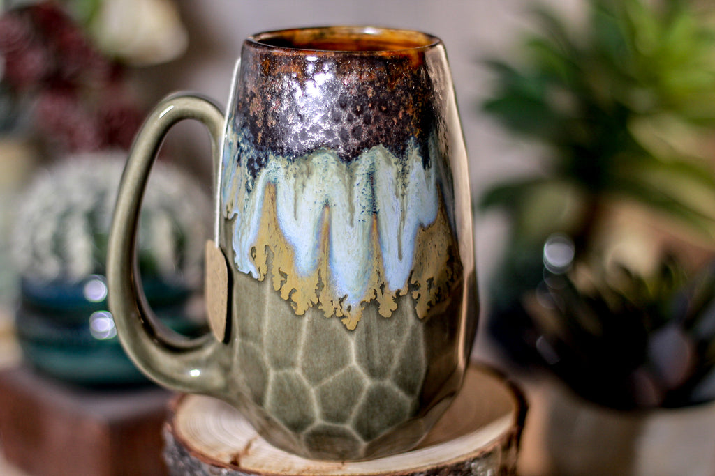 18-B Copper Agate Notched Crystal Mug - ODDBALL, 12 oz. - 10% off