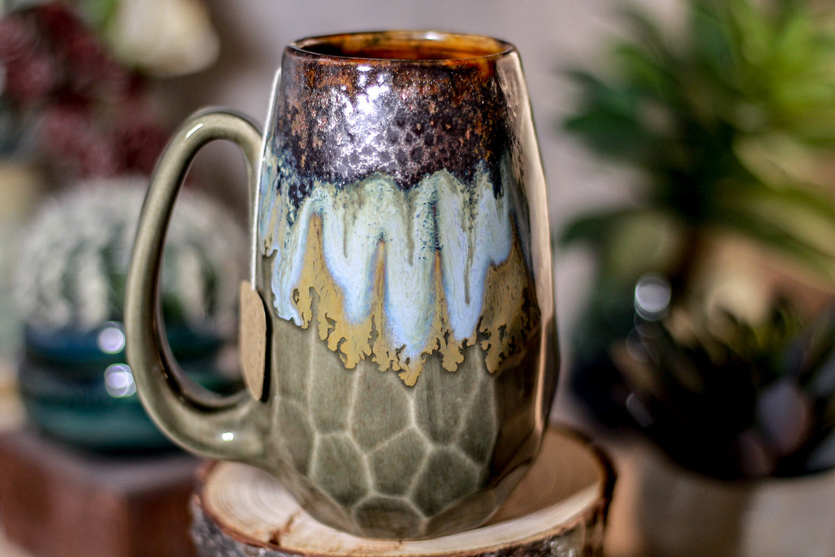 18-B Copper Agate Notched Crystal Mug - ODDBALL, 12 oz. - 10% off