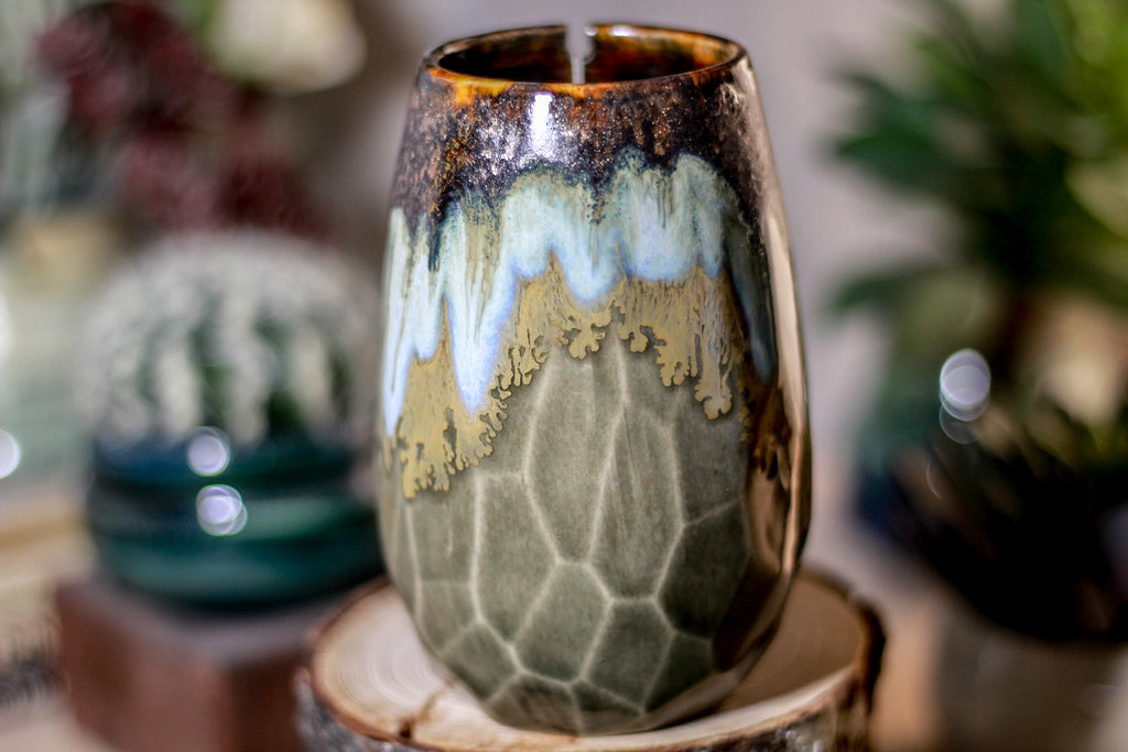 18-B Copper Agate Notched Crystal Mug - ODDBALL, 12 oz. - 10% off