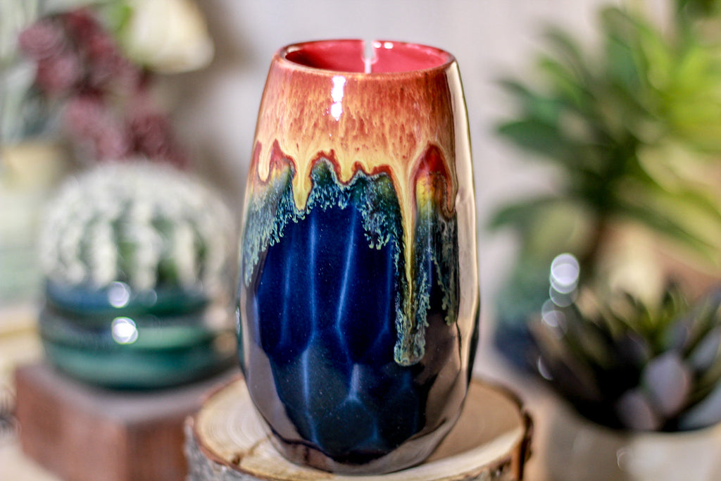 21-C Lava Falls Notched Crystal Mug, 12 oz