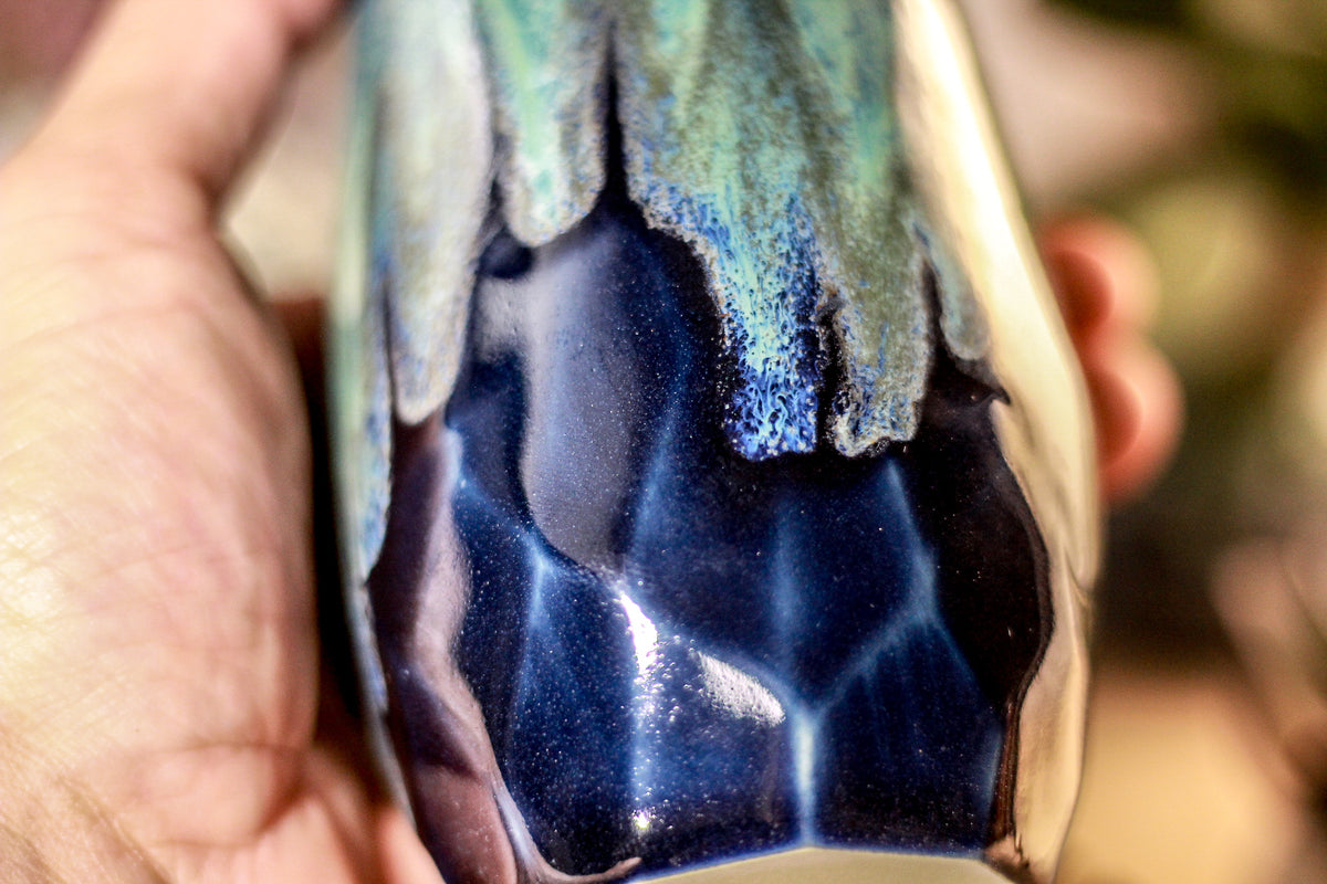 33-E Boreal Bliss Notched Crystal Mug, 13 oz.