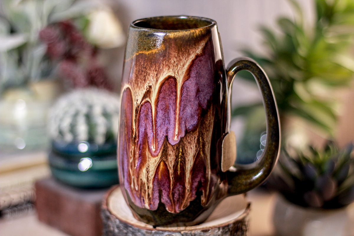 38-E Molten Beauty Notched Crystal Mug, 17 oz.