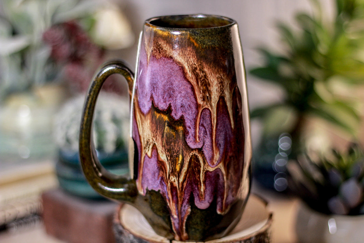 38-E Molten Beauty Notched Crystal Mug, 17 oz.