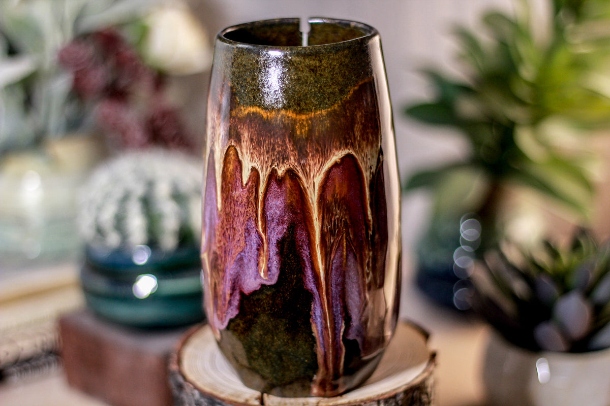 38-E Molten Beauty Notched Crystal Mug, 17 oz.