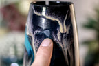 45-E Teal Grotto Notched Mug - TOP SHELF MISFIT, 15 oz