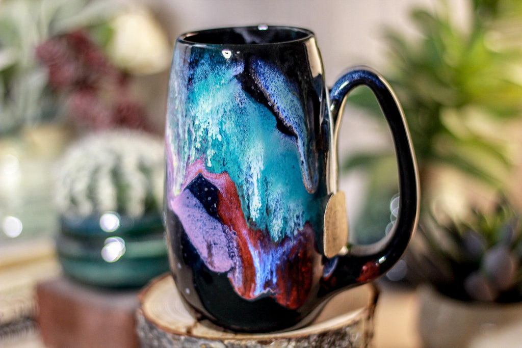 48-A Rainbow Stellar Notched Mug, 14 oz