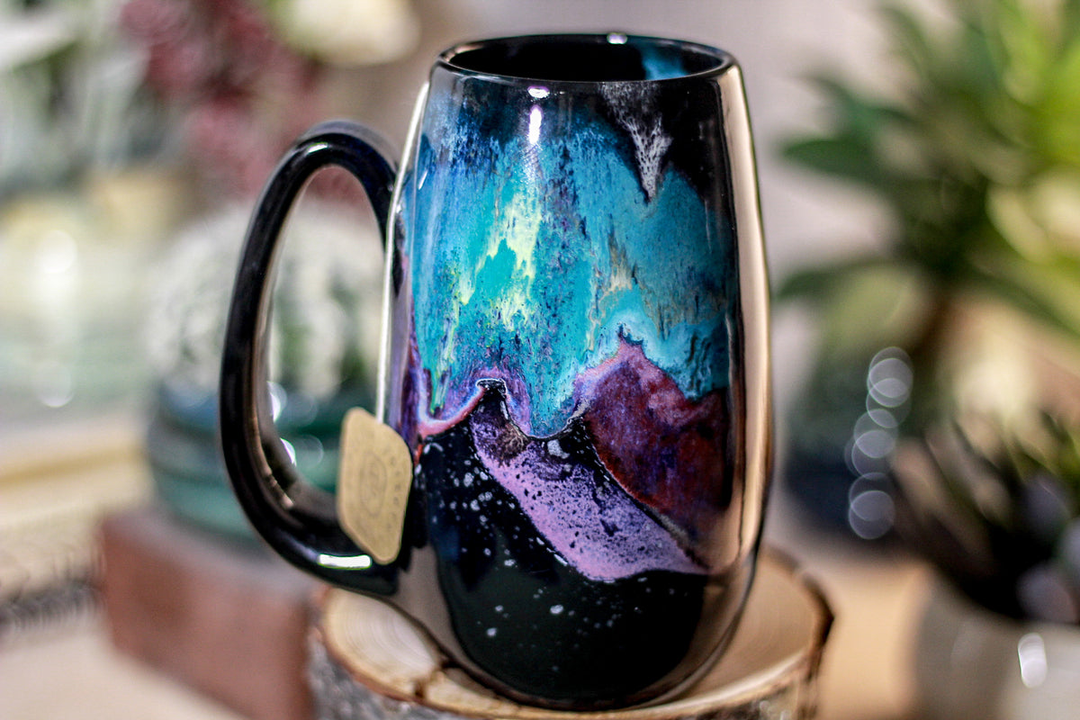 48-A Rainbow Stellar Notched Mug, 14 oz