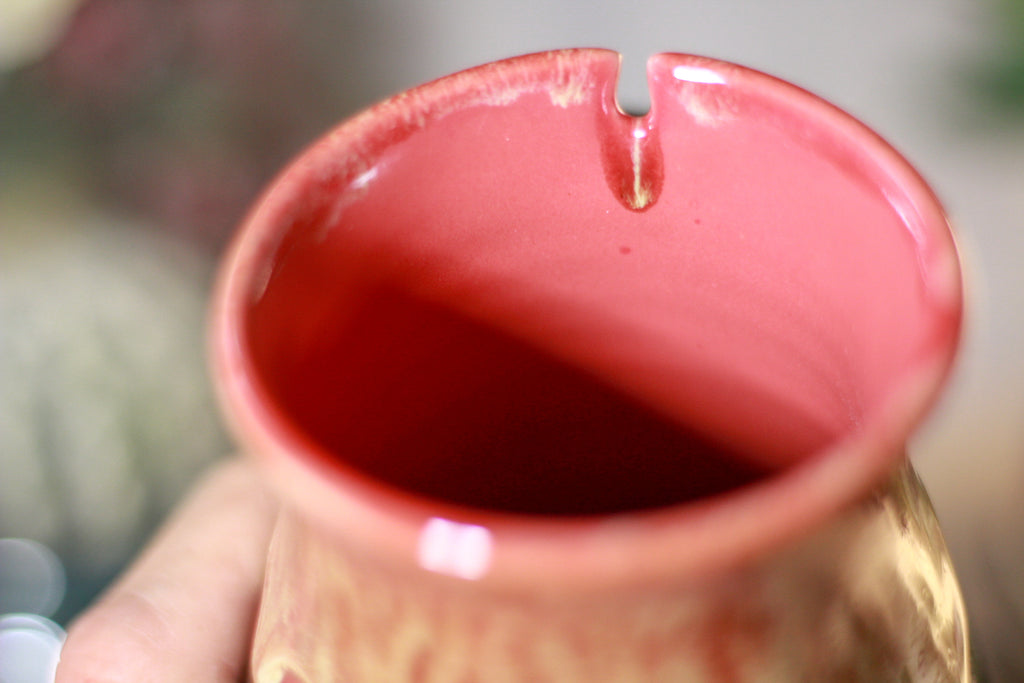 44-D Barely Flared Notched Mug - MISFIT, 15 oz. - 80% off - Not recommended as a drinking vessel.