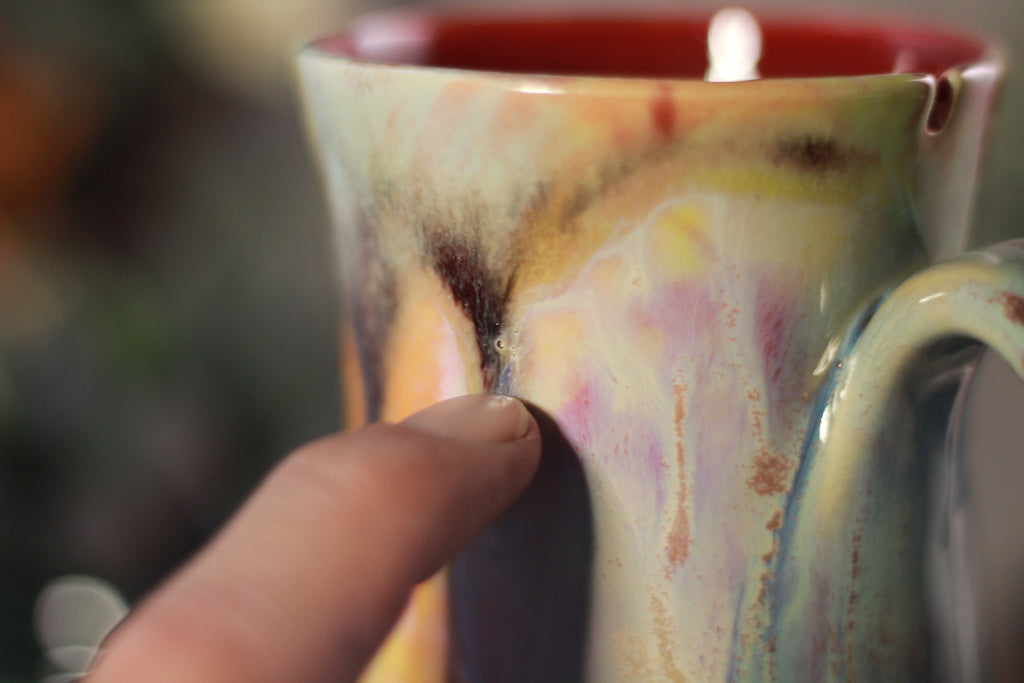 03-P Barely Flared Notched Mug, 13 oz.